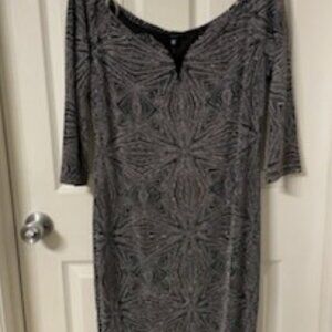 Black Metallic Bodycon Plus size dress